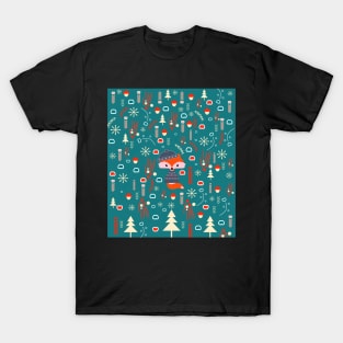 Cute fox waiting for Christmas T-Shirt